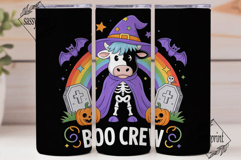 Halloween Cow 20oz Tumbler Wrap Sublimation sassyprint 