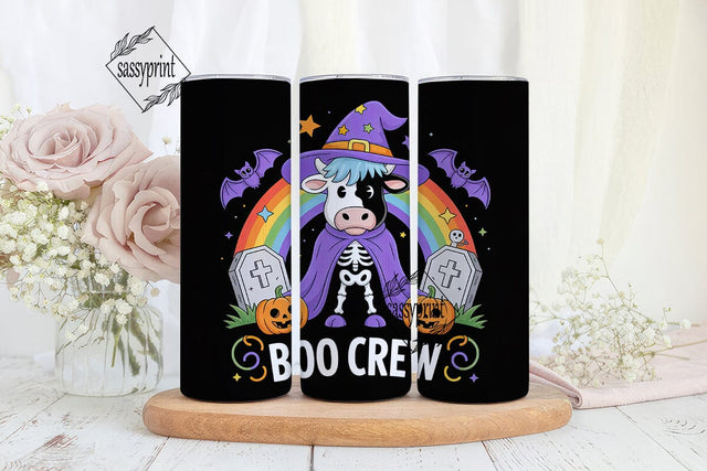 Halloween Cow 20oz Tumbler Wrap Sublimation sassyprint 