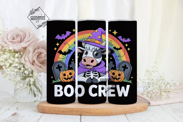Halloween Cow 20oz Tumbler Wrap Sublimation sassyprint 