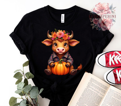 Halloween Cow, Spooky Art, Highland Cow PNG, Digital Download, Halloween Decor, Cow Clipart, Fall Vibes, Cute Halloween Sublimation Li Zamperini 