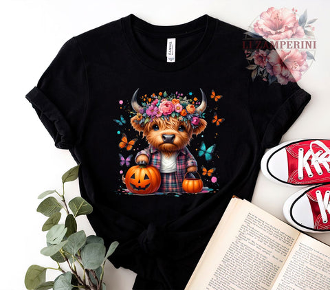 Halloween Cow, Spooky Art, Highland Cow PNG, Digital Download, Halloween Decor, Cow Clipart, Fall Vibes, Cute Halloween Sublimation Li Zamperini 