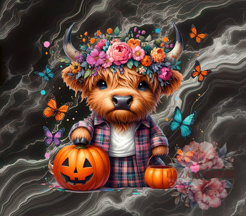 Halloween Cow, Spooky Art, Highland Cow PNG, Digital Download, Halloween Decor, Cow Clipart, Fall Vibes, Cute Halloween Sublimation Li Zamperini 