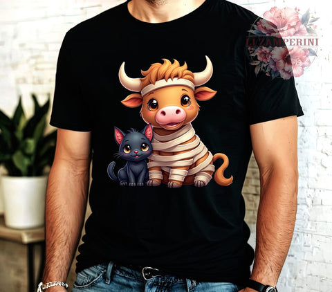 Halloween Cow, Spooky Art, Highland Cow PNG, Digital Download, Halloween Decor, Cow Clipart, Fall Vibes, Cute Halloween Sublimation Li Zamperini 