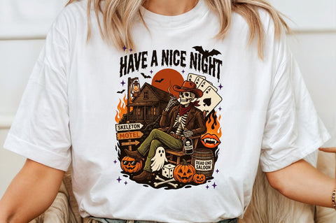 Halloween Cowboy Png-Vintage Motel Png Sublimation designartist 