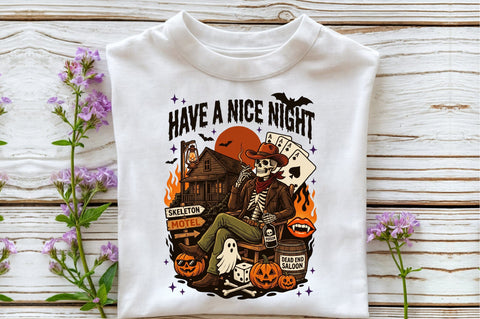 Halloween Cowboy Png-Vintage Motel Png Sublimation designartist 