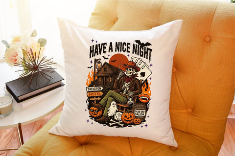 Halloween Cowboy Png-Vintage Motel Png Sublimation designartist 