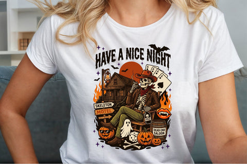 Halloween Cowboy Png-Vintage Motel Png Sublimation designartist 