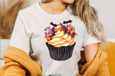 Halloween Cupcake PNG Clipart Bundle Sublimation SVGArt 