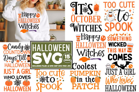 Halloween Cut File Bundle, Halloween SVG bundle, Halloween quote SVG Set , Halloween Cut File Bundle, Halloween SVG bundle, Halloween quote SVG Set, Halloween Svg Bundle, Happy Halloween, Halloween Cut Files SVG BlackCatsMedia 