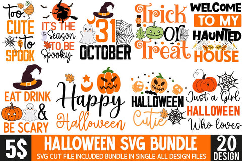 Halloween Cut File Bundle, Halloween SVG bundle, Halloween quote SVG Set , Halloween Cut File Bundle, Halloween SVG bundle, Halloween quote SVG Set, Halloween Svg Bundle, Happy Halloween, Halloween Cut Files SVG BlackCatsMedia 