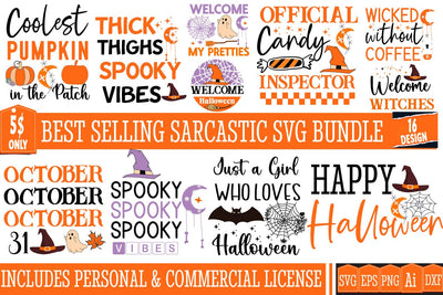 Halloween Cut File Bundle, Halloween SVG bundle, Halloween quote SVG Set , Halloween Cut File Bundle, Halloween SVG bundle, Halloween quote SVG Set, Halloween Svg Bundle, Happy Halloween, Halloween Cut Files SVG BlackCatsMedia 