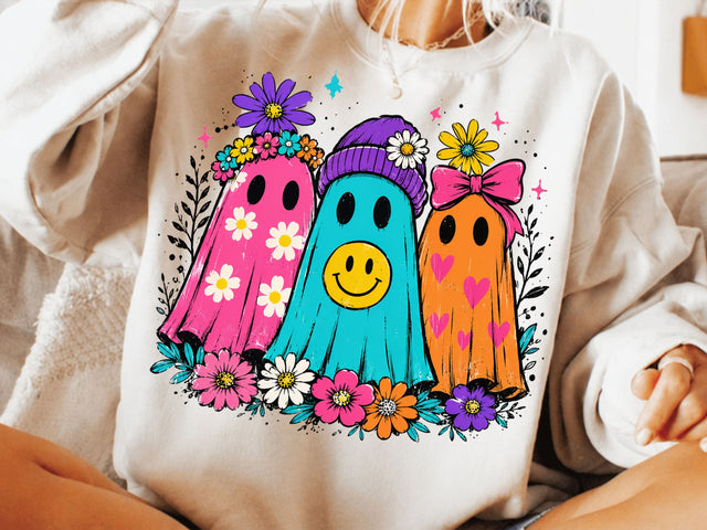 Halloween Cute Boo Ghost Png, Spooky Season Png SVG DesignDestine 