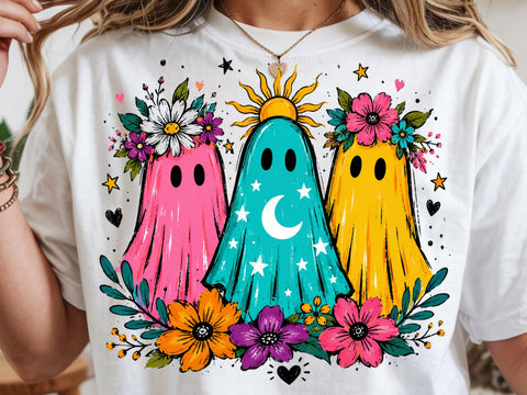Halloween Cute Boo Ghost Png, Spooky Season Png SVG DesignDestine 