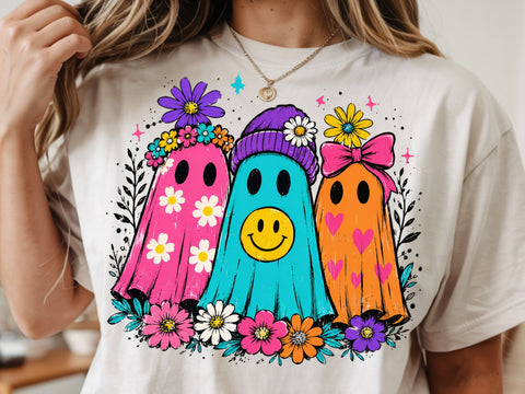 Halloween Cute Boo Ghost Png, Spooky Season Png SVG DesignDestine 