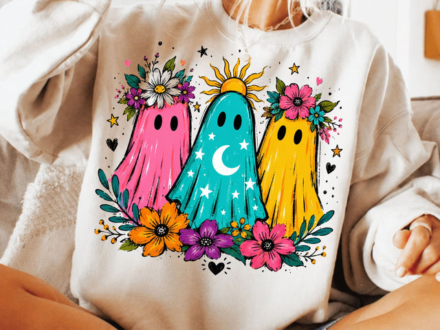 Halloween Cute Boo Ghost Png, Spooky Season Png SVG DesignDestine 