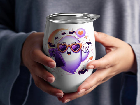 Halloween Cute Ghost Sublimation PNG Sublimation Luvleigh Digitals 