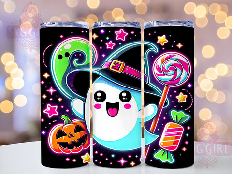 Halloween Cute Spooky Season Horror 20oz Tumbler Wrap Sublimation Design, Straight Tapered Tumbler Wrap, Halloween Ghost Tumbler Png, Instant Digital Download Sublimation SvggirlplusArt 