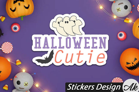 Halloween cutie Stickers Design SVG akazaddesign 