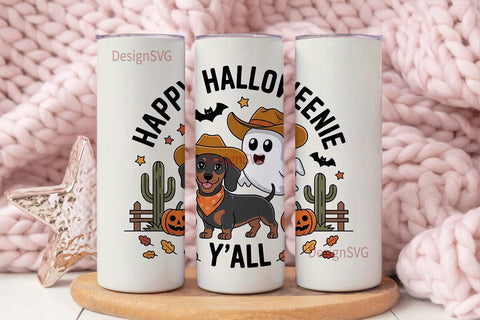 Halloween Dachshund Tumbler Wrap Sublimation DesignSVG 