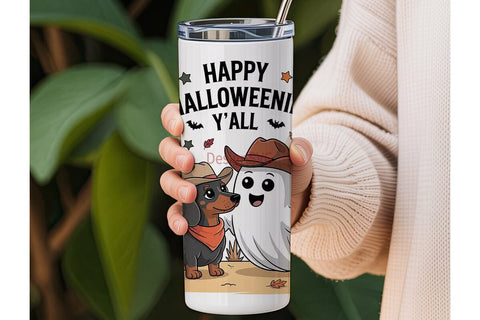 Halloween Dachshund Tumbler Wrap Sublimation DesignSVG 