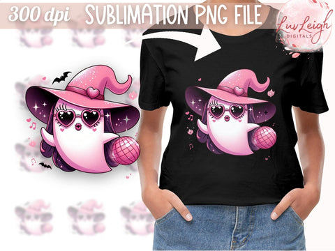Halloween Dancing Ghost Sublimation PNG Sublimation Luvleigh Digitals 
