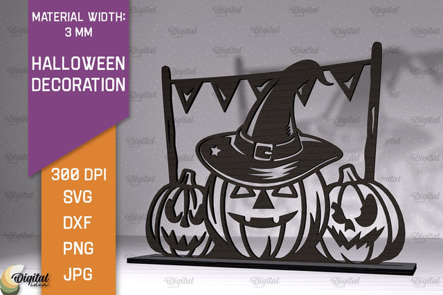 Halloween Decoration Laser Cut. Halloween Home Decor SVG SVG Evgenyia Guschina 