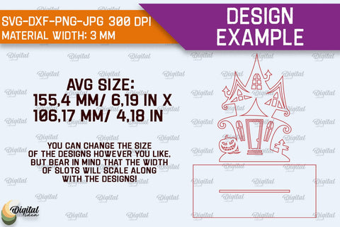 Halloween Decoration Laser Cut. Halloween House SVG Design SVG Evgenyia Guschina 