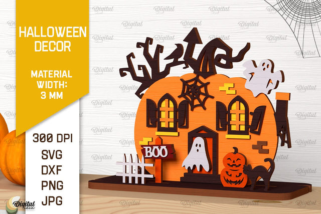Halloween Decoration Laser Cut. Happy Halloween SVG SVG Evgenyia Guschina 