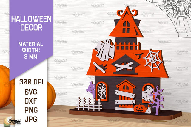 Halloween Decoration Laser Cut. Happy Halloween SVG SVG Evgenyia Guschina 