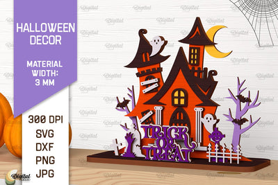 Halloween Decoration Laser Cut. Happy Halloween SVG SVG Evgenyia Guschina 
