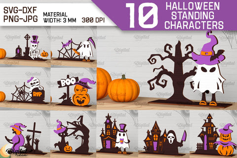 Halloween Decorations Laser Cut Bundle. Halloween Decor SVG SVG Evgenyia Guschina 