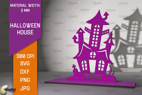 Halloween Decorations Laser Cut Bundle. Halloween Houses SVG SVG Evgenyia Guschina 