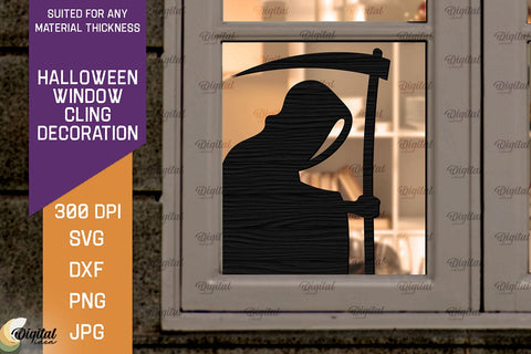 Halloween Decorations Window Clings Decor. Halloween Bundle SVG Evgenyia Guschina 
