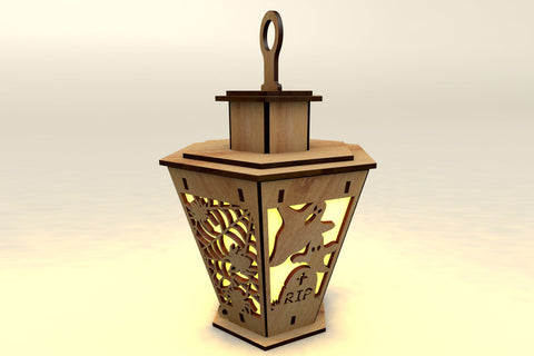 Halloween Decorative Lantern Laser Cut File SVG LaserCutano 