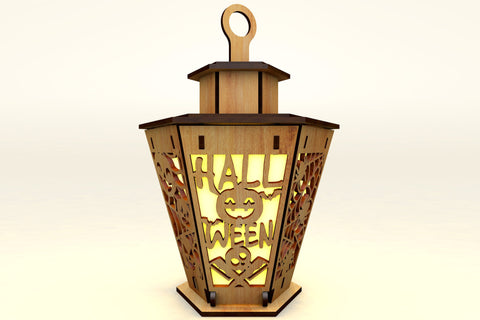Halloween Decorative Lantern Laser Cut File SVG LaserCutano 