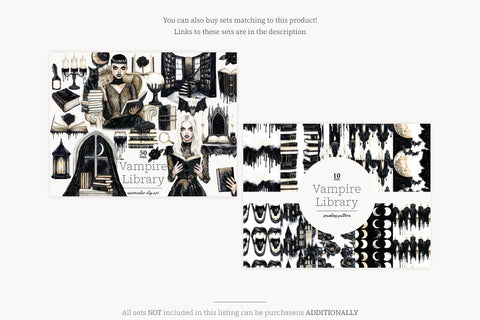 Halloween Digital Paper | Gothic Seamless Pattern Bundle Digital Pattern GlamArtZhanna 