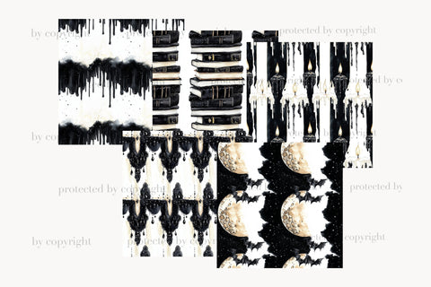 Halloween Digital Paper | Gothic Seamless Pattern Bundle Digital Pattern GlamArtZhanna 