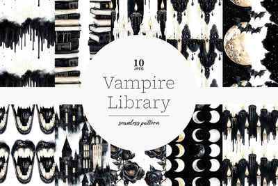 Halloween Digital Paper | Gothic Seamless Pattern Bundle Digital Pattern GlamArtZhanna 