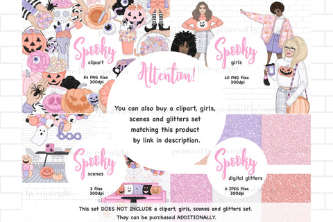 Halloween Digital Paper | Trick Or Treat Digital Paper Digital Pattern GlamArtZhanna 