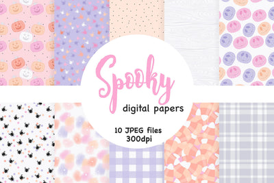 Halloween Digital Paper | Trick Or Treat Digital Paper Digital Pattern GlamArtZhanna 
