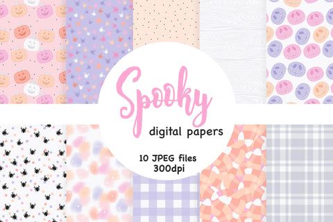 Halloween Digital Paper | Trick Or Treat Digital Paper Digital Pattern GlamArtZhanna 