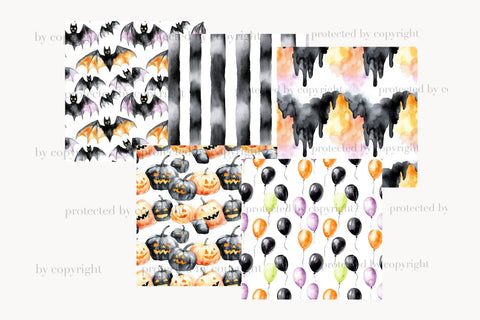 Halloween Digital Papers | Spooky Background Autumn Pattern Digital Pattern GlamArtZhanna 