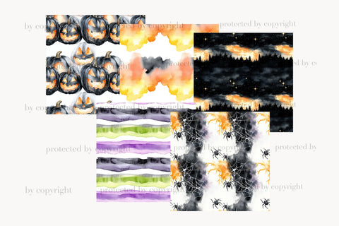 Halloween Digital Papers | Spooky Background Autumn Pattern Digital Pattern GlamArtZhanna 