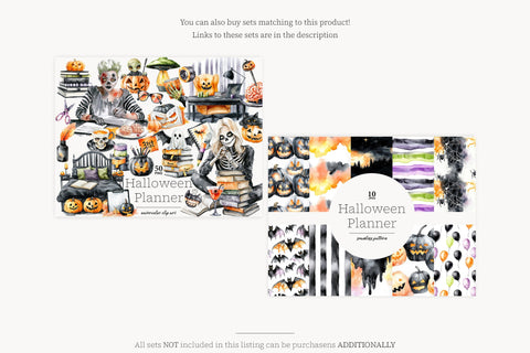 Halloween Digital Papers | Spooky Background Autumn Pattern Digital Pattern GlamArtZhanna 