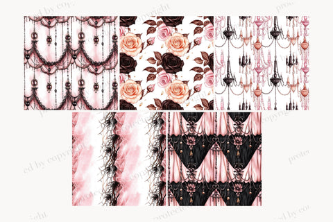 Halloween Digital Papers | Spooky Pattern Gothic Background Digital Pattern GlamArtZhanna 