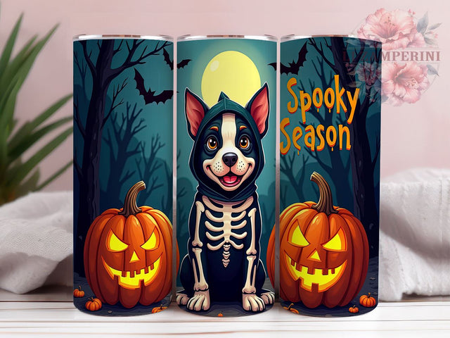 Halloween Dog 20 oz Skinny Tumbler Sublimation Design, Straight & Tapered Tumbler Png, Dog Lover Tumbler Png, Digital Download PNG Sublimation Li Zamperini 