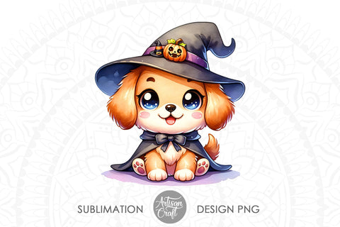 Halloween Dog Clip Art, Halloween puppy Sublimation Artisan Craft SVG 