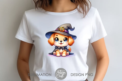 Halloween Dog Clip Art, Halloween puppy Sublimation Artisan Craft SVG 