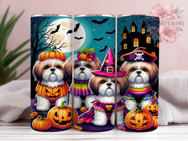 Halloween Dogs 20oz Tumbler Wrap PNG, Whimsical Trendy Kids Halloween Tumbler PNG Sublimation Design, Straight & Tapered Tumbler Wrap, Instant Digital Download Sublimation Li Zamperini 