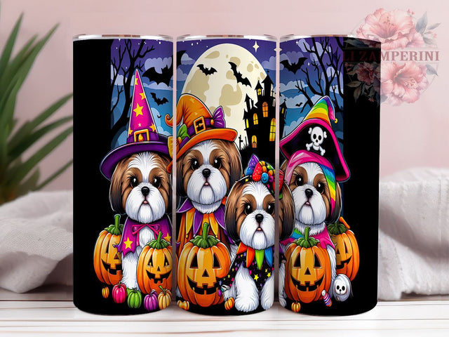 Halloween Dogs 20oz Tumbler Wrap PNG, Whimsical Trendy Kids Halloween Tumbler PNG Sublimation Design, Straight & Tapered Tumbler Wrap, Instant Digital Download Sublimation Li Zamperini 